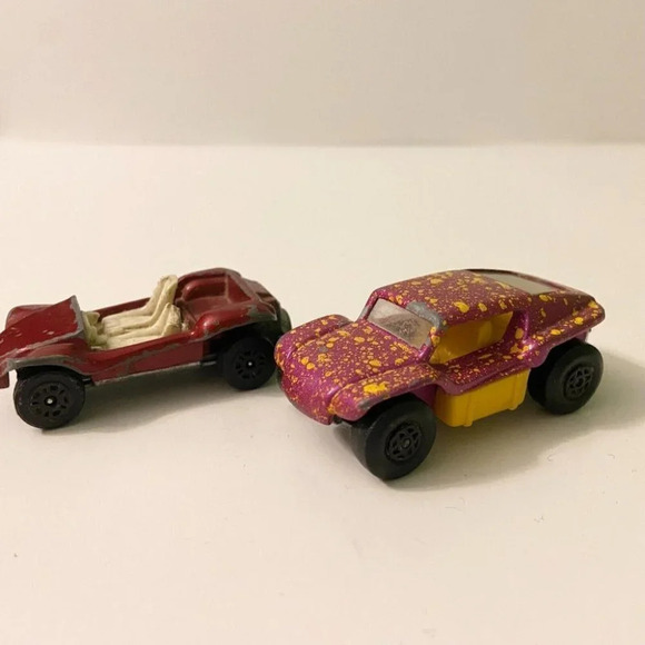 Vintage Lot of 2 Matchbox 1970 Lesney and Corgi Juniors Whizzwheels Beach Buggy - Picture 1 of 14